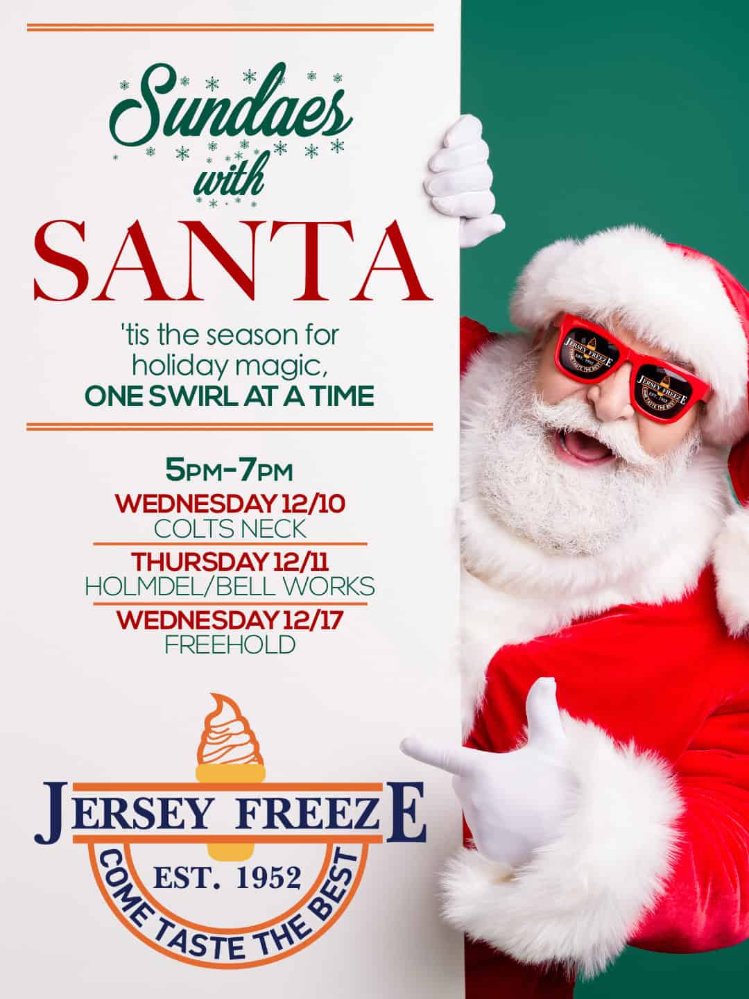 Santa is Coming to Jersey Freeze